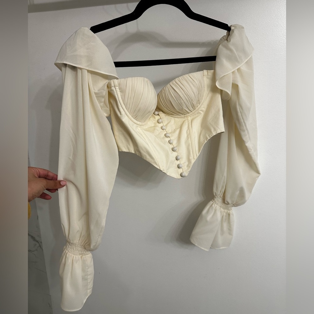 Corset with Puff Sleeves